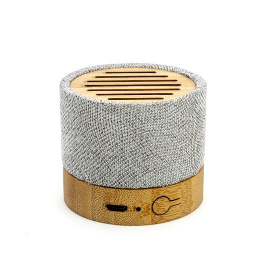 M101 ECO-FRIENDLY RPET FABRIC BAMBOO AND CORK MINI BLUETOOTH SPEAKER