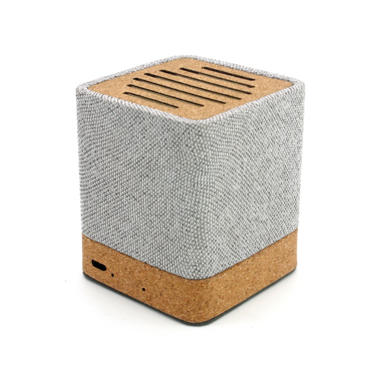 M102 ECO-FRIENDLY RPET FABRIC BAMBOO AND CORK MINI BLUETOOTH SPEAKER