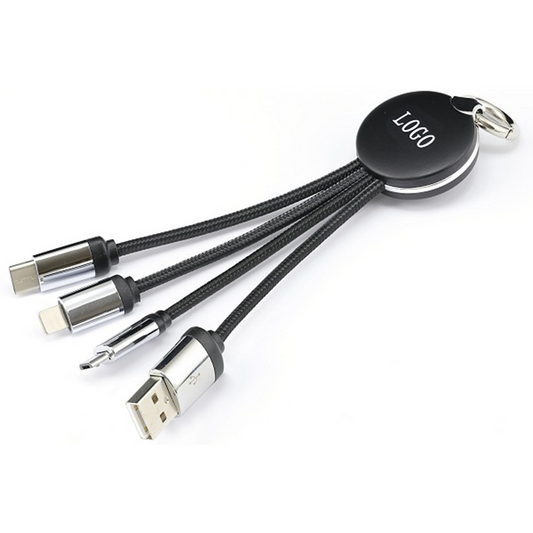 C12 3 IN 1 CHARGING CABLE WITH LIGHT UP LOGO