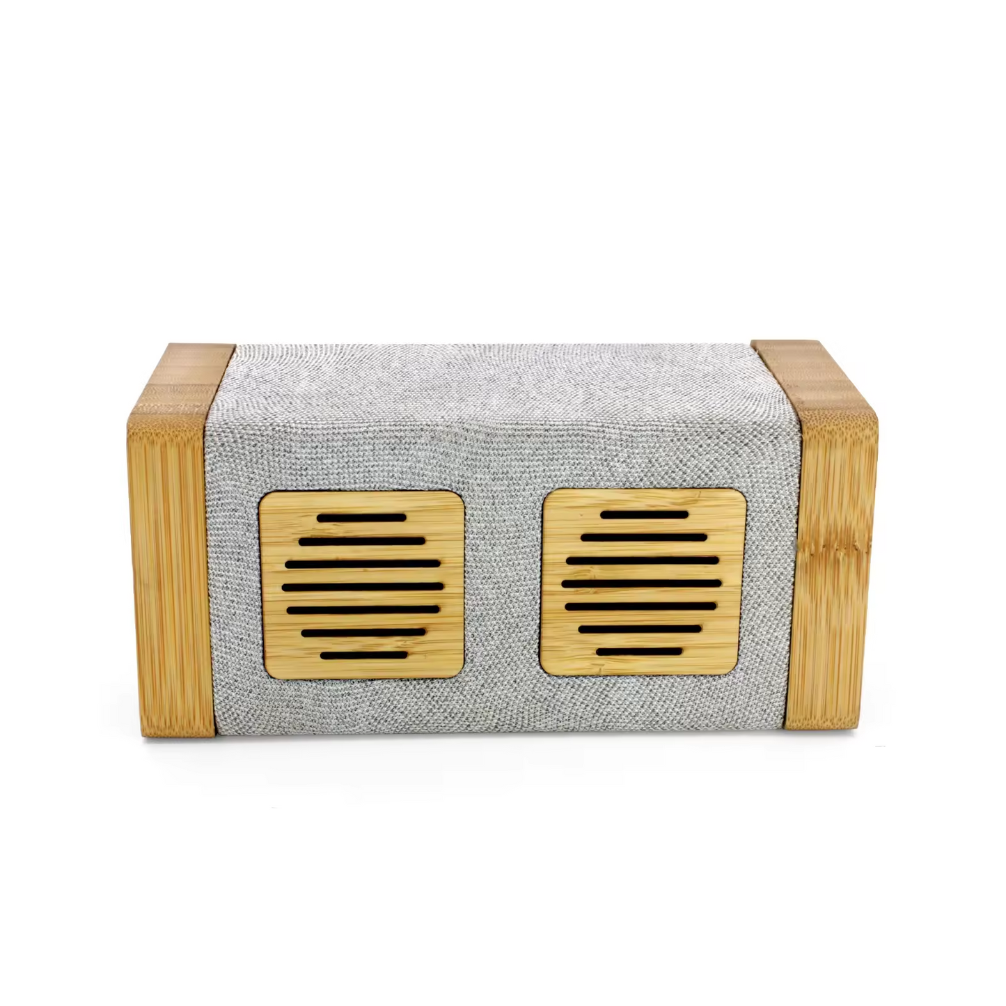 M103 Eco-friendly rpet Fabric Bamboo and Cork Mini Bluetooth Speaker with Dual Speakers