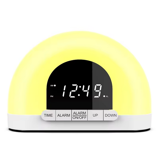 ZH124 New Wake-Up Light Alarm Clock With Sounds And Sleep Sunset Bedside Lamp With Sleep Aid