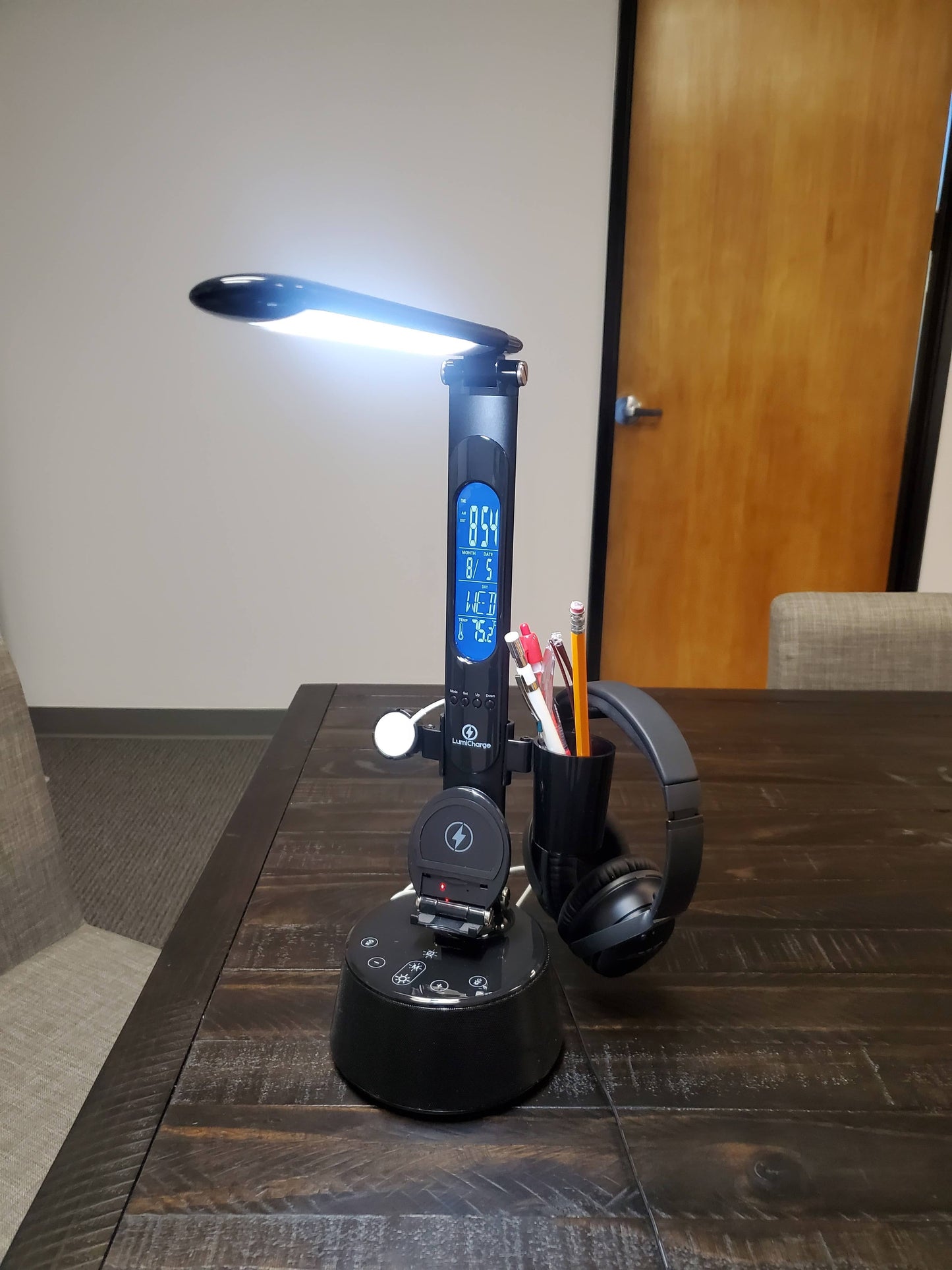 5 in 1 Desk Lamp, Bluetooth Speaker & Wireless Charger