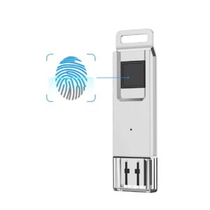 High Speed Recognition Fingerprint Encrypted Flash Drive USB 3.0, Silver