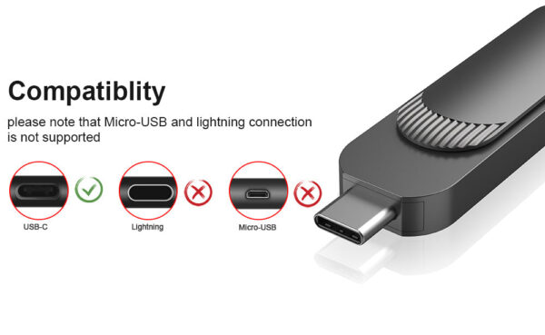 USB A + USB C Black USB Flash Drives - Image 3