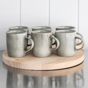 Stoneware Mug Set/6 Olive Green