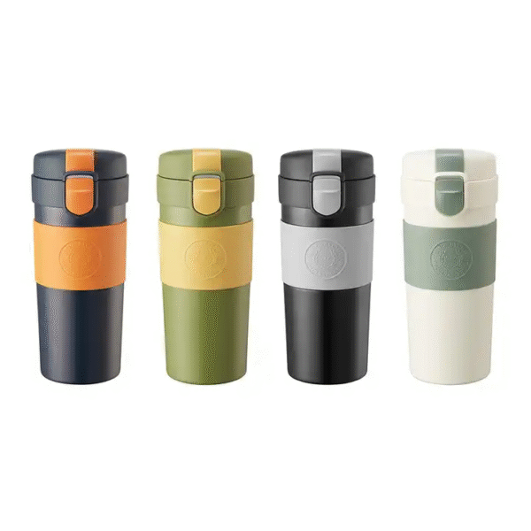Double Walled Thermos Leak-Proof Travel Mug Classic With Rubber For Car - Image 2
