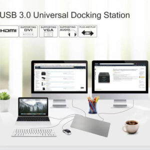 USB 3.0 Universal Dual Displays Docking Station