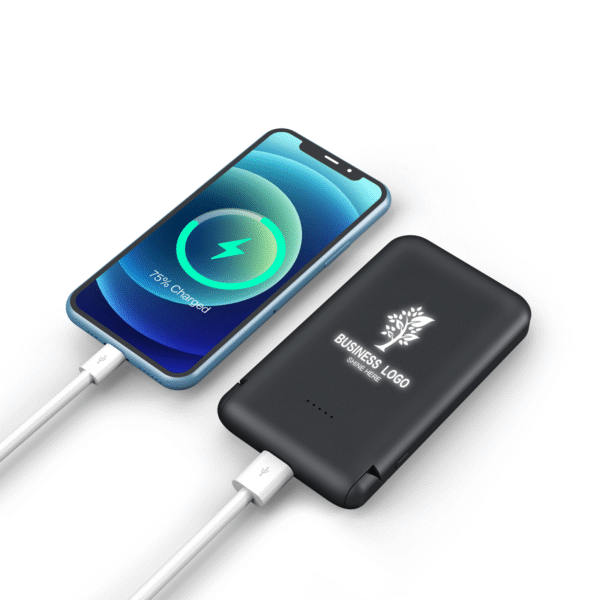 P223 Light Up Logo Magsafe Wireless Power Bank 10000mAh Wireless Charger 15W with Folding Phone Stand - Image 4