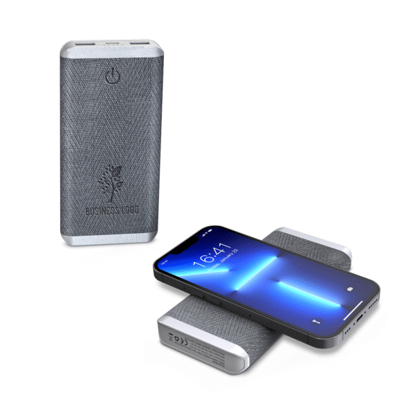 P221 Wireless Power Bank 10000mAh With PU/RPET/ECO Material - Image 4