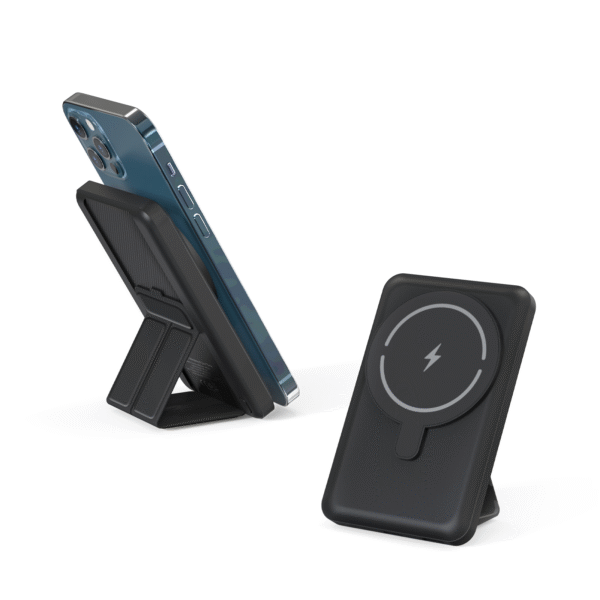 P218 MAGSAFE WIRELESS QUICK CHARGE POWERBANK 5000MAH WITH PHONE STAND - Image 3