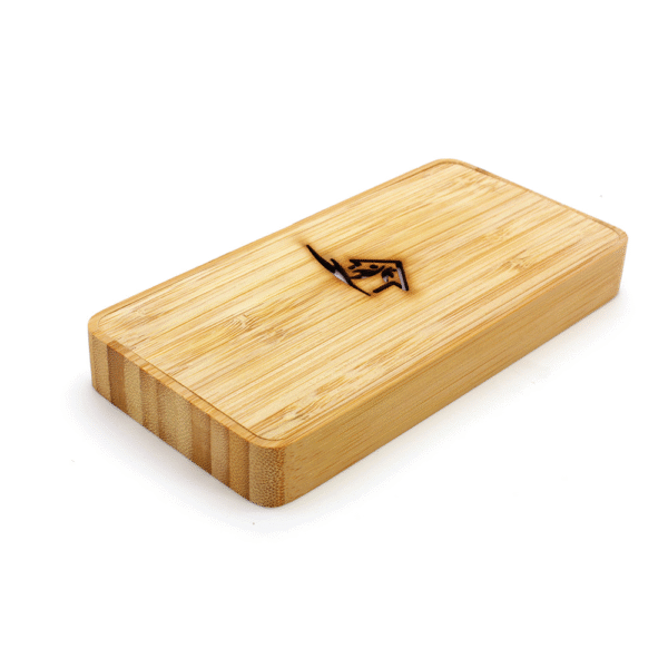 P216 ECO-Friendly Bamboo Solar Light Up Logo Wireless Power Bank - Image 4