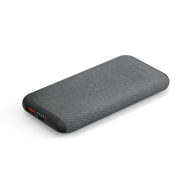 P207 PD/QC 22.5W 10000 Mah Linen PU Wireless Charger Power Bank With Light Up Logo - Image 2