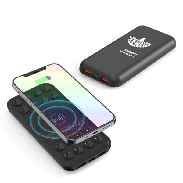 P208 PD/QC 22.5W 10000MAH WIRELESS POWERBANK WITH LIGHT UP LOGO - Image 4