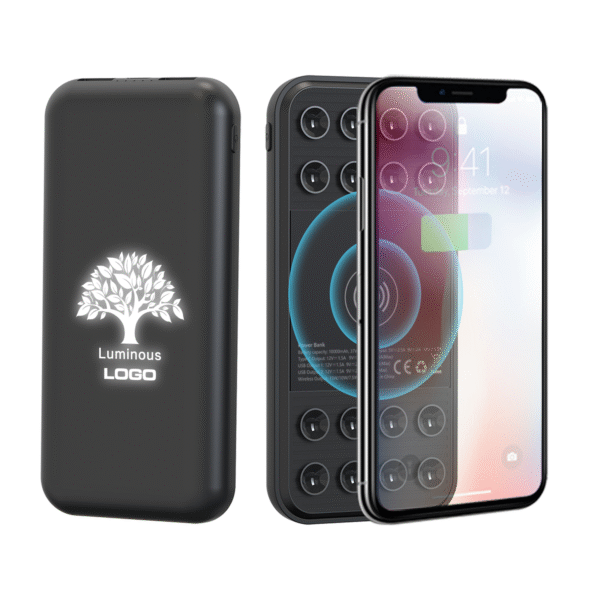P208 PD/QC 22.5W 10000MAH WIRELESS POWERBANK WITH LIGHT UP LOGO - Image 3