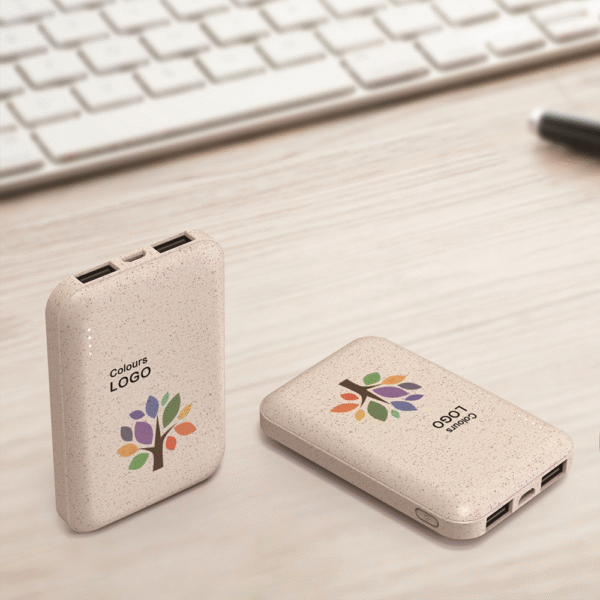 P1017 WHEAT STRAW MINI SIZE POWER BANKS 5000MAH/10000MAH - Image 2