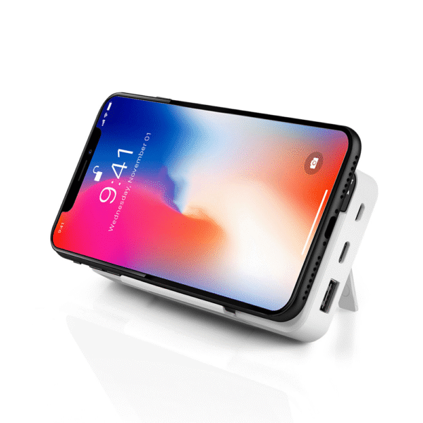 PW10 Slim LED Display Wireless Power Bank with Phone Stand - Image 2