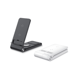 Folding 3 In 1 Wireless Charging Stand 15W for Mobile Phone Earphones Apple Watch With Hidden Phone Stand