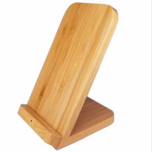 W107 ECO-FRIENDLY BAMBOO PHONE STAND 5W/10W WIRELESS CHARGER
