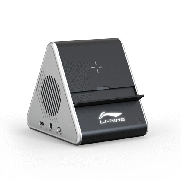 M9 Light Up Logo 15W Fast Wireless Charging Bluetooth Speaker with Hidden Phone Stand - Image 2