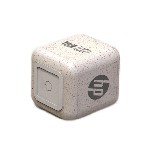 M23 MINI CUBE BLUETOOTH SPEAKER WITH LIGHT UP LOGO - Image 5