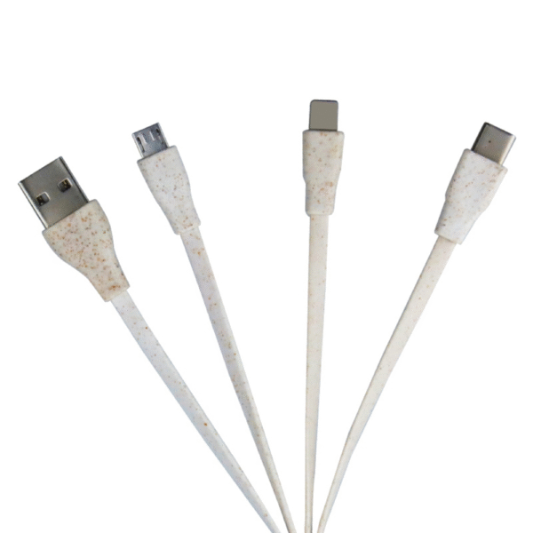 C106 ECO-FRIENDLY 3 IN 1 BAMBOO AND WHEAT STRAW CHARGING CABLE - Image 4