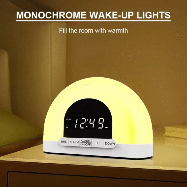 ZH124 New Wake-Up Light Alarm Clock With Sounds And Sleep Sunset Bedside Lamp With Sleep Aid - Image 3