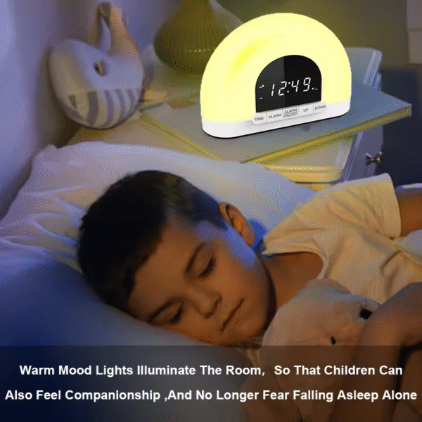 ZH124 New Wake-Up Light Alarm Clock With Sounds And Sleep Sunset Bedside Lamp With Sleep Aid - Image 4