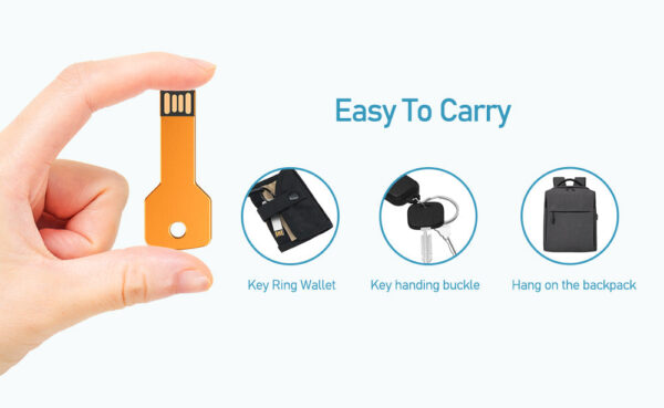 16GB Metal Key Shape USB Flash Drives - Image 2