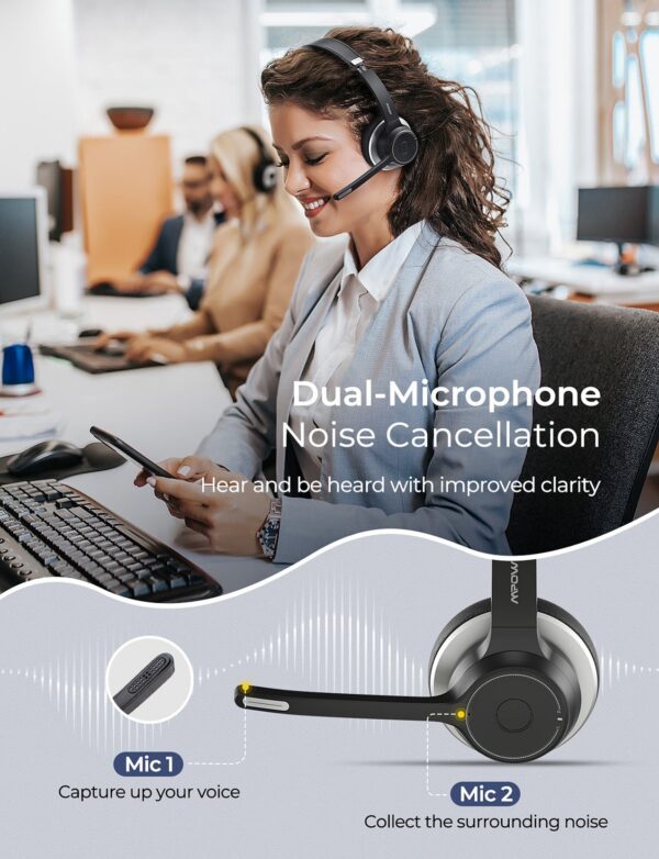 Mpow HC5 Bluetooth Headset with Microphone - Image 2