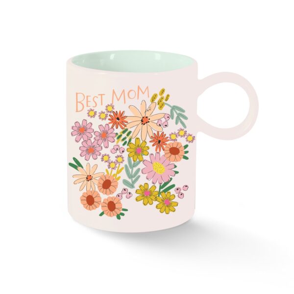 BEST MOM FLORAL MUG