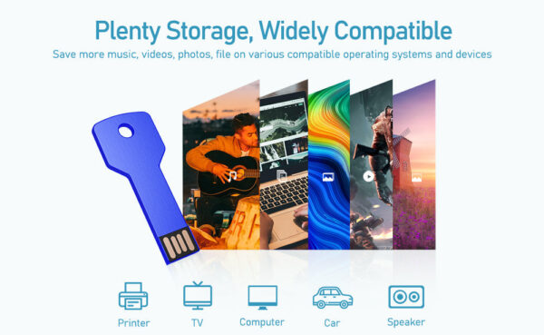 16GB Metal Key Shape USB Flash Drives - Image 3