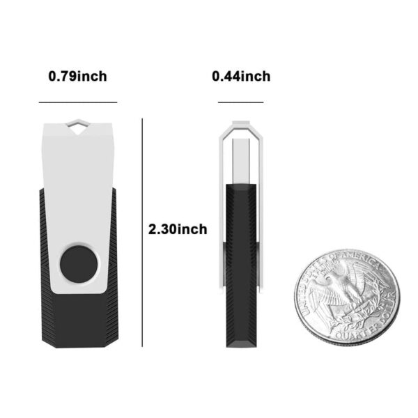 TOPESEL 5 Pack 64GB USB Flash Drives Memory Stick USB 2.0 Thumb Drives 64GB 5PCS, Black - Image 3