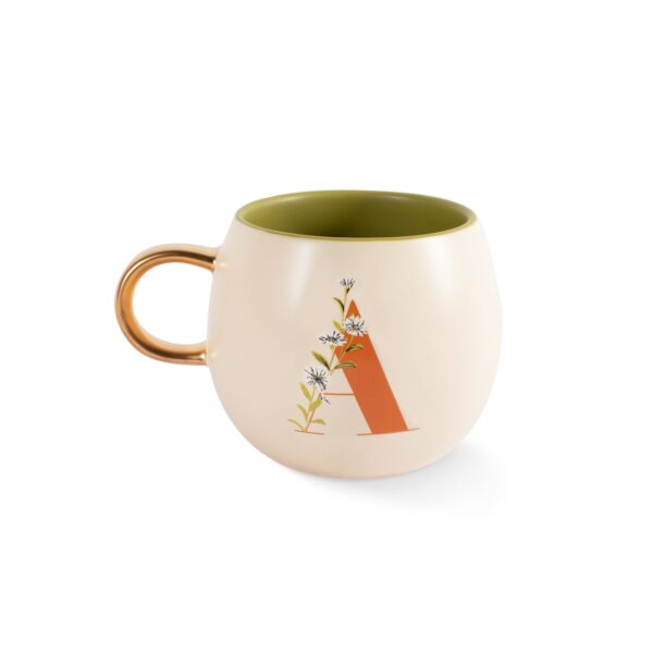 DM MONOGRAM FLORAL "A" ROUND MUG - Image 2