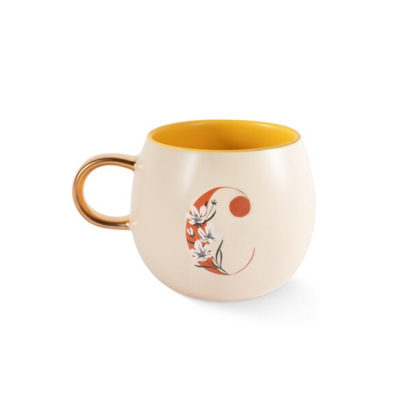 DM MONOGRAM FLORAL "C" ROUND MUG - Image 2