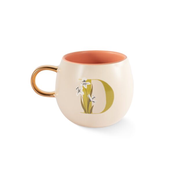 DM MONOGRAM FLORAL "D" ROUND MUG - Image 2