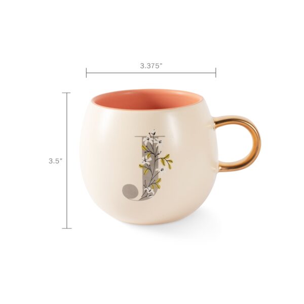 DM MONOGRAM FLORAL "J" ROUND MUG - Image 3