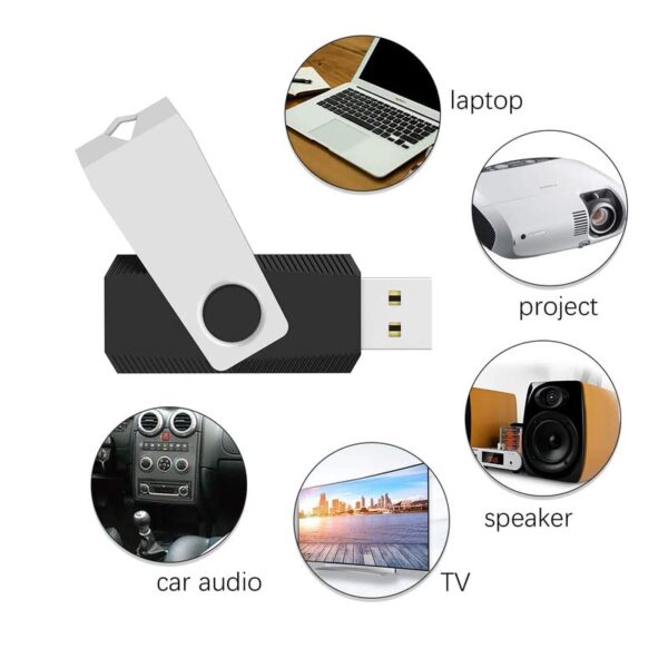 TOPESEL 5 Pack 64GB USB Flash Drives Memory Stick USB 2.0 Thumb Drives 64GB 5PCS, Black - Image 6