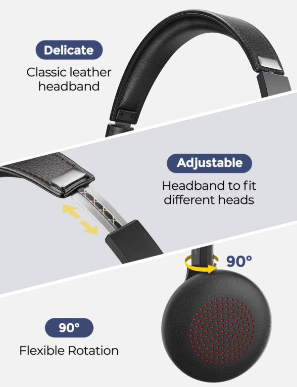 Mpow Wireless Bluetooth Headset V5.0 w/ Microphone for Computer - Image 4