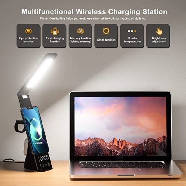 Lumi-Mini - 7 in 1 Multifunctional LED Desk Lamp with wireless charger - Image 3