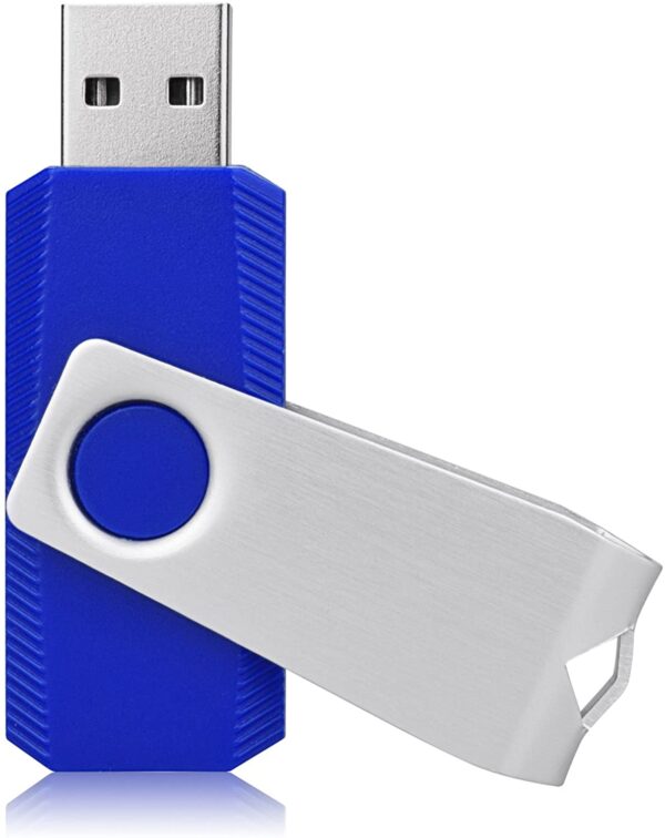10 Pack 4GB Swivel Design USB 2.0 Flash Drive Blue Color