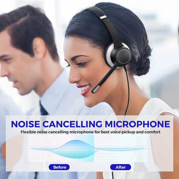 USB Headsets with Microphone, Computer Headset for Laptop - Image 2