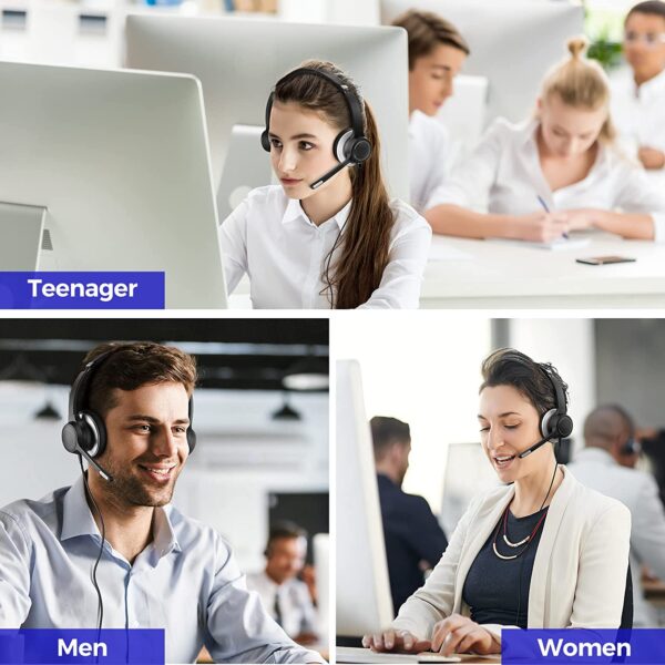 USB Headsets with Microphone, Computer Headset for Laptop - Image 6