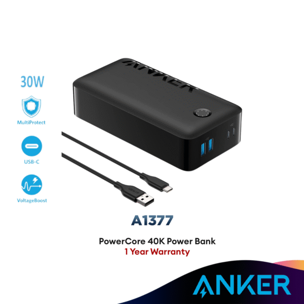 Anker 533 A1256 (PowerCore 30W) / 347 A1377 (PowerCore 40K) Power Bank - Image 2