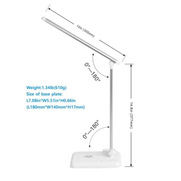 4 in 1 Portable Foldable Fast Wireless Charging Station LED Desk Lamp for iPhone 14/13Pro - Image 4