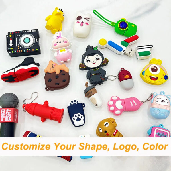 Custom 3D Shape Cartoon Shape Pen Drive Design Printing Cartoon Usb Flash Drive - Image 3