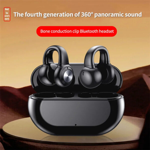 New V60 Low Delay Wireless Headset Tws BT5.3 Bluetooth Headset bone conduction Waterproof Sweat proof Earclip Headset - Image 5