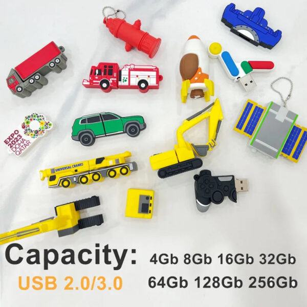 Custom 3D Shape Cartoon Shape Pen Drive Design Printing Cartoon Usb Flash Drive - Image 4