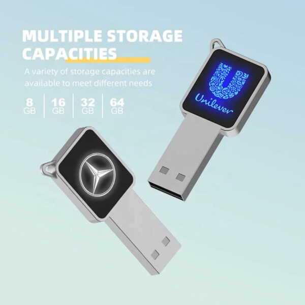 LED lightup USB flash drives  glowing logo memory stick USB pen drive 128GB - Image 4
