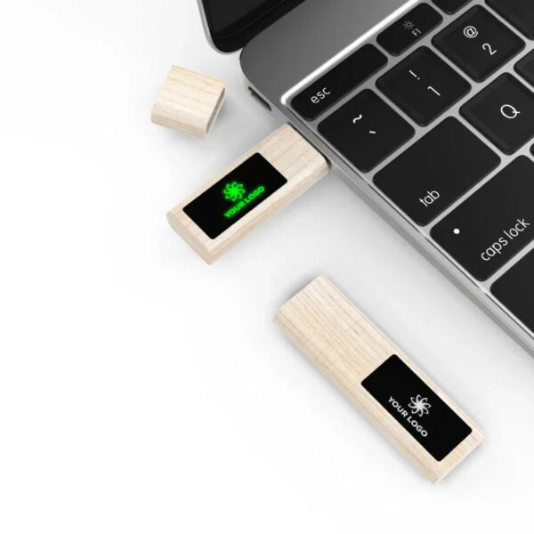 USKY Light-up eco-friendly custom usb flash drive 2.0/3.0 high speed pendrive memory wooden - Image 3