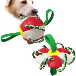 Dog Toys Soccer Ball with Grab Tabs, Interactive Dog Toys, Puppy Gifts, Dog Tug Toy, Dog Water Toy, Durable Dog Balls for Dog